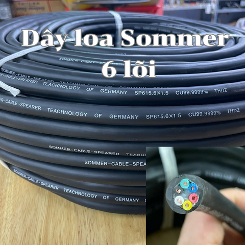 Dây loa Sommer 6 lõi đồng SP615.6x1.5 Dây loa sân khấu - linh kiện điện tử QUỲNH DIỄN