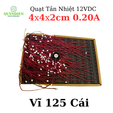 Quạt Tản Nhiệt mới 12VDC 4x4x2 cm dòng 0.20A-Vĩ 125 Cái