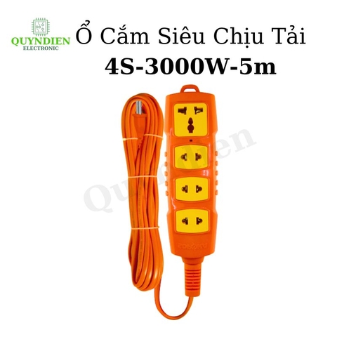 Ổ Cắm Siêu Chịu Tải 4S-3000W-5m Chắc Chắn An Toàn Dây Dài Cho Mọi Thiết Bị Điện