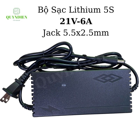 Bộ Sạc Pin Lithium 5S 21V-6A Jack 5.5x2.5mm