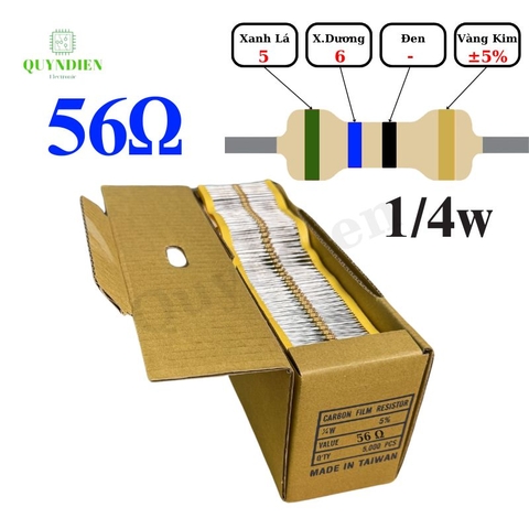 Điện trở Đài Loan 1/4W - 56R
