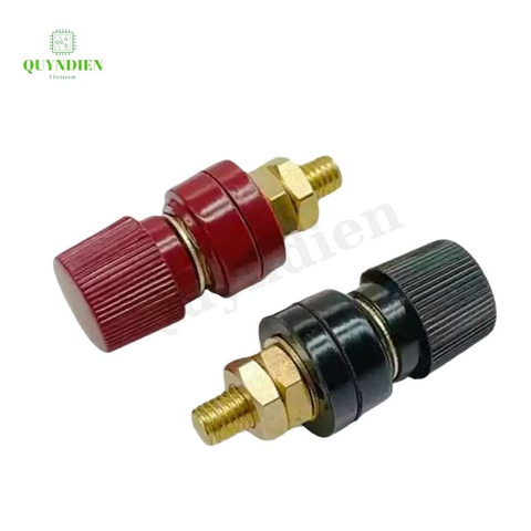 Cọc Đồng M8 - 8mm NẮP NHỰA (Đỏ + Đen)