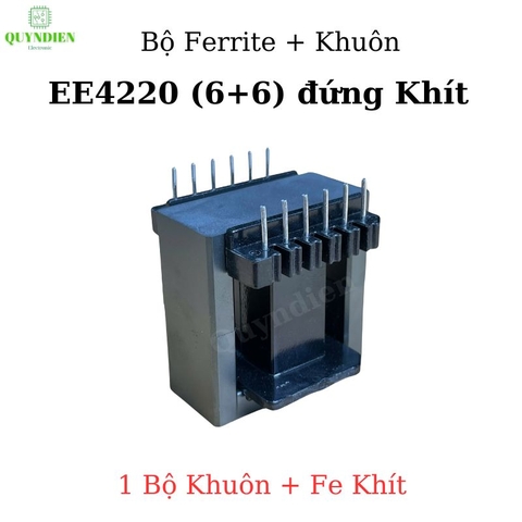 Lõi Biến áp xung EE4220 khuôn đứng (6+6 chân)