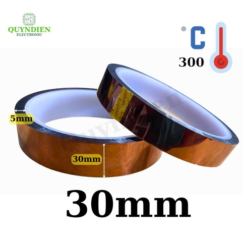 Băng dính màu Nâu chịu nhiệt 300℃ size 30mm