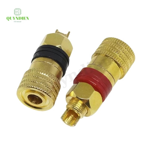 Jack Loa M8 8mm 200A Cốt Đồng (Đỏ + Đen), Cọc Đồng M8 Lắp Bình PIN Acquy