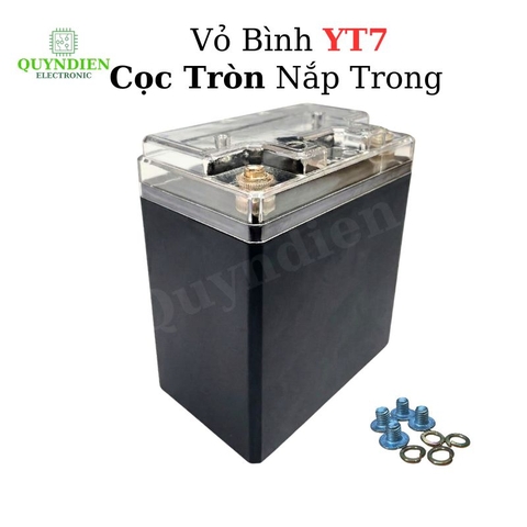 Vỏ Bình Đề Xe Máy YT7 Cọc Tròn Nắp Trong