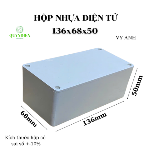 Hộp Nhựa Vy Anh 136x68x50mm Màu Trắng