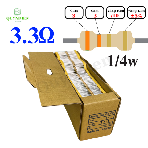 Điện trở Đài Loan 1/4W - 3.3R