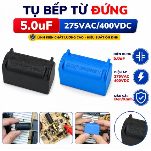 Tụ Bếp Từ 5uF - 400V Loại Đứng