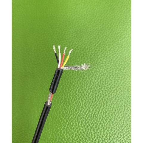 Dây tín hiệu chống nhiễu 4 pin màu đen 3.5mm. Dây linde 5 ruột đen