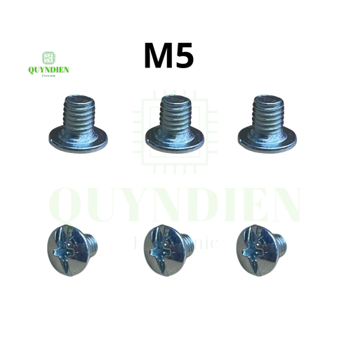 Ốc vít M5 dài 8mm ren mịn đầu dù Túi 100 con=151g