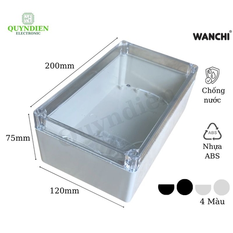 Hộp Nhựa ABS 200x120x75mm Wanchi