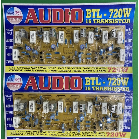 Mạch công suất BTL 720w 16 sò của Hảo My ( 1 mạch, 1 kênh )