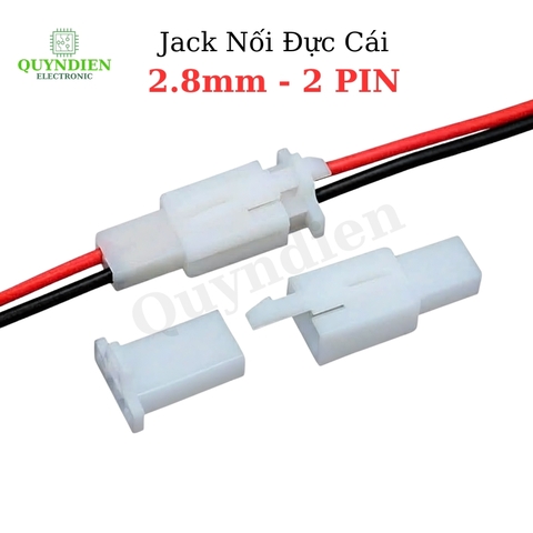 Jack Nối Dây Điện Đực Cái 2 PIN 2.8mm Cho Xe Máy Ô Tô