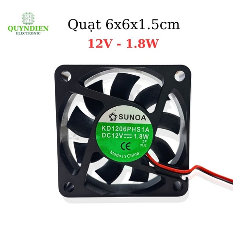 Quạt Tản Nhiệt 6x6x1.5cm Làm Mát Cho Thiết Bị Điện Tử