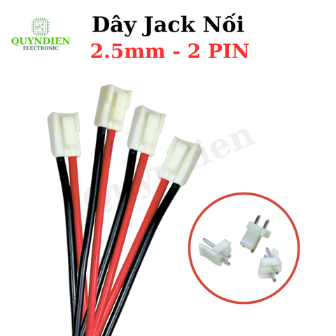 Dây Jack Nối XH2.54mm 2P – Dây Đỏ Đen Kết Nối Nguồn & Tín Hiệu