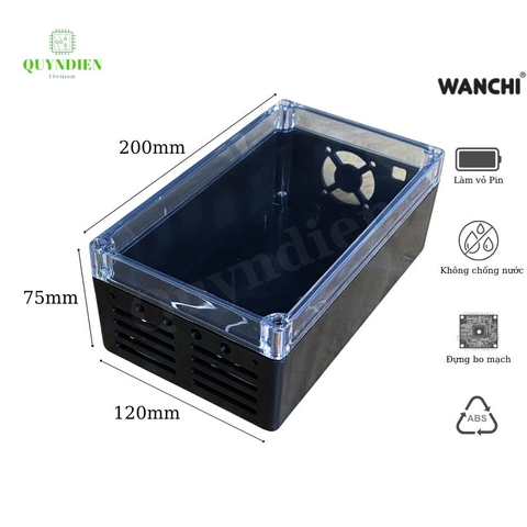 Hộp phay sẵn 200x120x75mm WANCHI