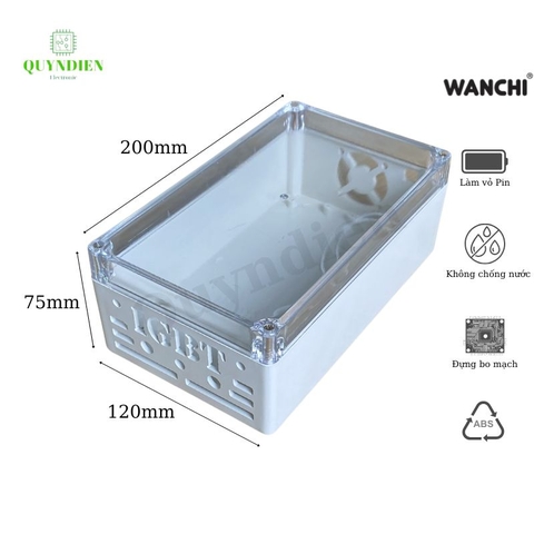 Hộp phay sẵn IGBT 200x120x75mm WANCHI