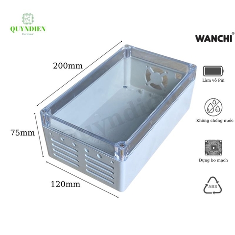 Hộp phay sẵn 200x120x75mm WANCHI