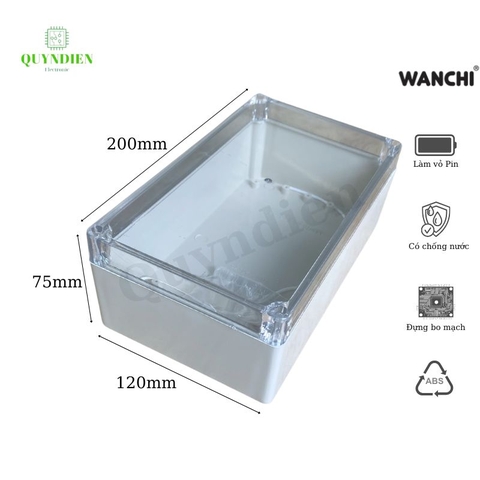 Hộp nhựa ABS 200x120x75mm WANCHI