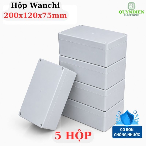 Hộp Nhựa ABS chống nước WANCHI 200x120x75mm Màu Trắng Đục