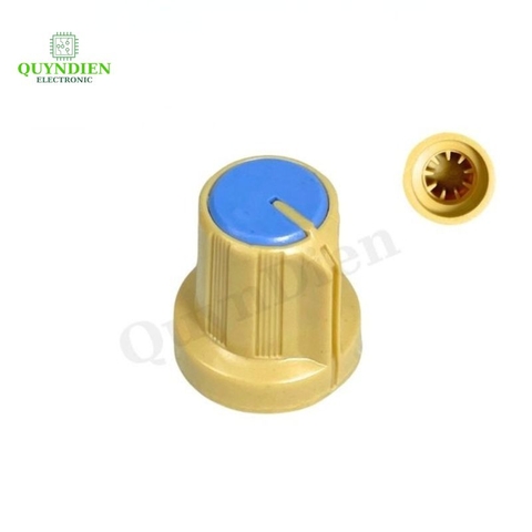 Núm Nhựa Volumn Màu Xanh Thân Vàng - Túi 100 Cái