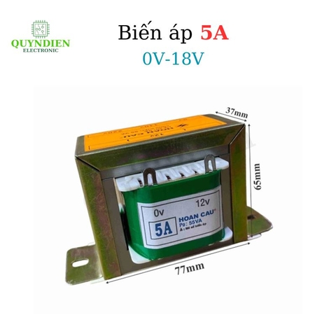 Biến Áp Cách Ly Hoàn Cầu 12V 5A Dây Đồng (0V-12V)