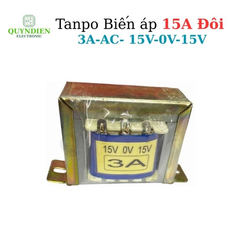 Biến Áp Cách Ly Đối Xứng 15V Đôi AC 220V Ra AC (15V-0V-15V) 3A