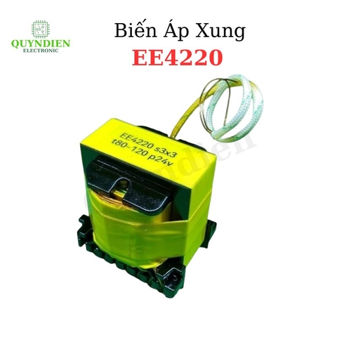 Biến Áp Xung E4220 Vuông (Có nguồn Phụ 24V Dùng Cho IGBT )
