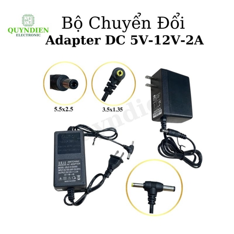 Bộ Chuyển Đổi Adapter DC 5V 12V 2A