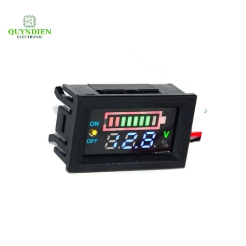 Đồng Hồ LED Đo Điện Áp Ắc Quy 12.6V Hiển Thị On/Off