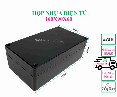 Hộp Nhựa ABS WANCHI 160x90x60mm Màu Đen