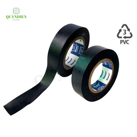 Băng Keo Cách Điện PVC Nano Màu Đen Cuộn 17mm x 10y Tô Nga Dũng