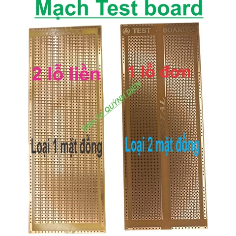 [1 TẤM] Testboard cắm hàn 1 mặt 2 mặt 6.6x16.8cm (Mạch thường) (Board đồng đục lỗ PCB)