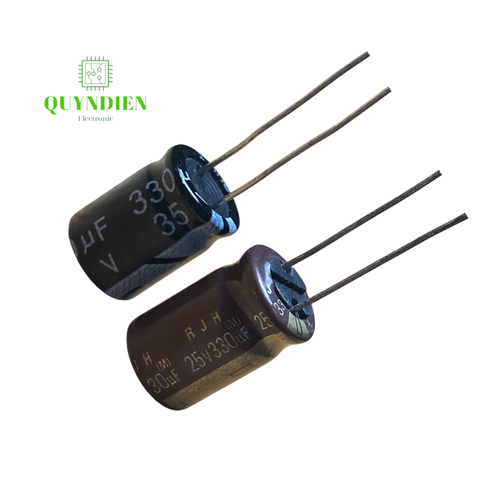 Tụ hóa 330uF điện áp 25v-35v, dùng trong mạch lọc, mạch dao động, và mạch truyền dẫn tín hiệu