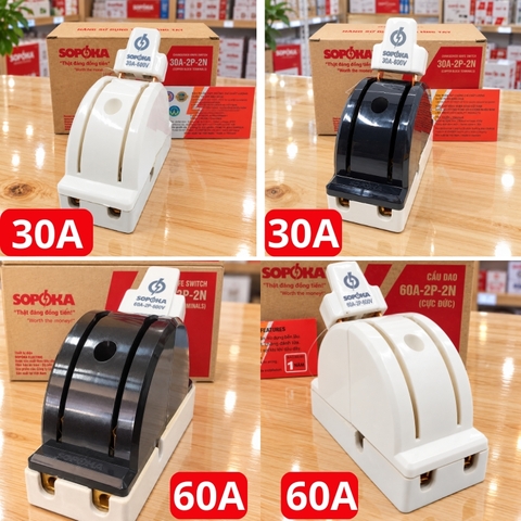 Cầu Dao Đảo 1 Pha 2P 2N 600V SOPOKA