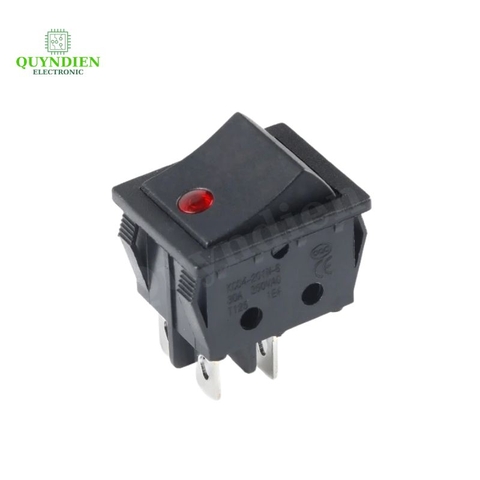 Công Tắc Bập Bênh 4 Chân KCD4 30A 125/250VAC Đen