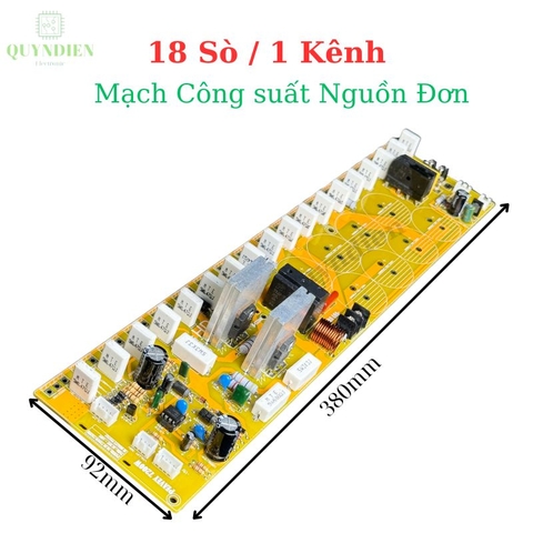 Mạch công suất nguồn đơn 18 SÒ, 1 kênh liền nguồn