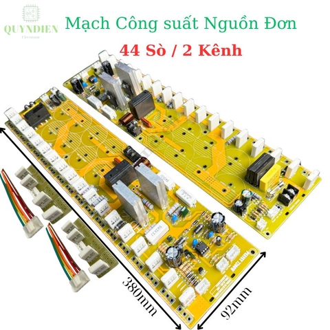 Mạch công suất nguồn đơn 44 SÒ liền nguồn 2 mạch, 2 kênh