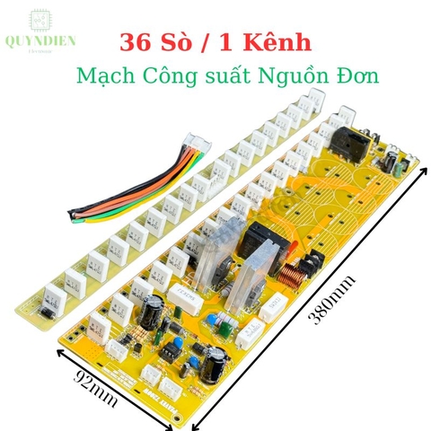 Mạch công suất nguồn đơn 36 SÒ liền nguồn 1 Kênh