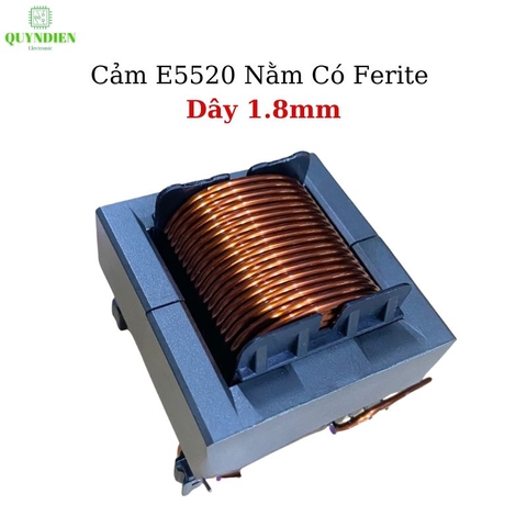 Cuộn Cảm dây đồng 1.8mm 70 vòng E5520 Nằm có ferite