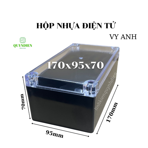 Hộp Nhựa Vy Anh 170x95x70mm Màu Đen