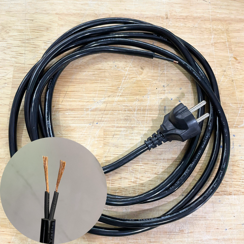 Dây nguồn lõi đồng dài 2m, 3m, 5m dùng cho máy khoan, máy cưa, máy cắt,...v.v...