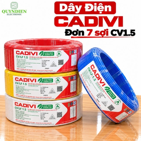 Dây điện CADIVI đơn Lõi 7 Sợi CV1.5