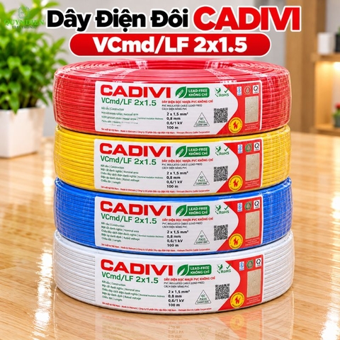 Dây Điện Đôi Mềm Cadivi VCmd/LF 2x1.5