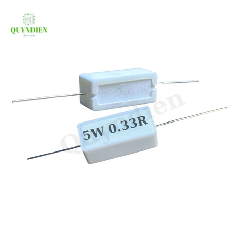 Điện trở sứ 5W chân cắm ±5% dáng Nằm - 0.33R