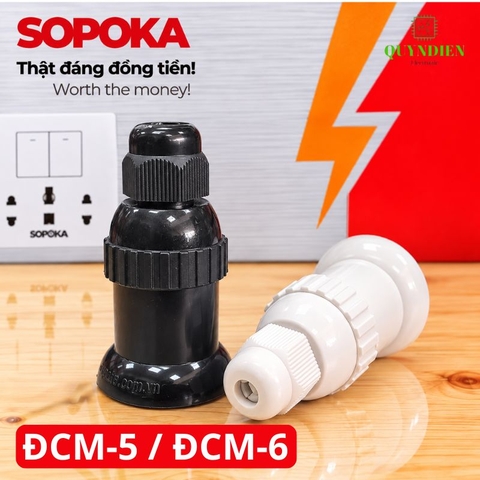 Đuôi đèn chịu mưa ngoài trời ren Xoán E27 SOPOKA