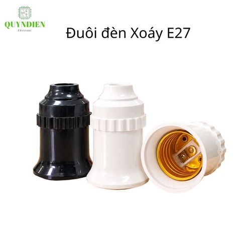 Đuôi bóng đèn ren vặn xoáy E27 loe trong nhà SOPOKA - VAT - Đuôi loe ĐL1(A) (màu trắng)