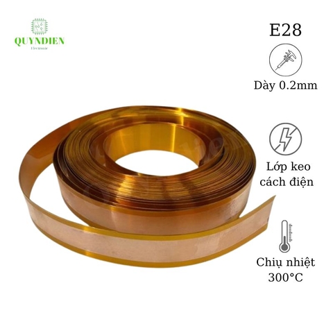 Đồng lá bọc sẵn keo - E28 - 2zem