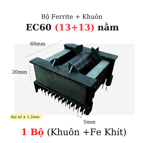 Lõi Biến Áp Xung EC60 Tròn Nằm (13+13)